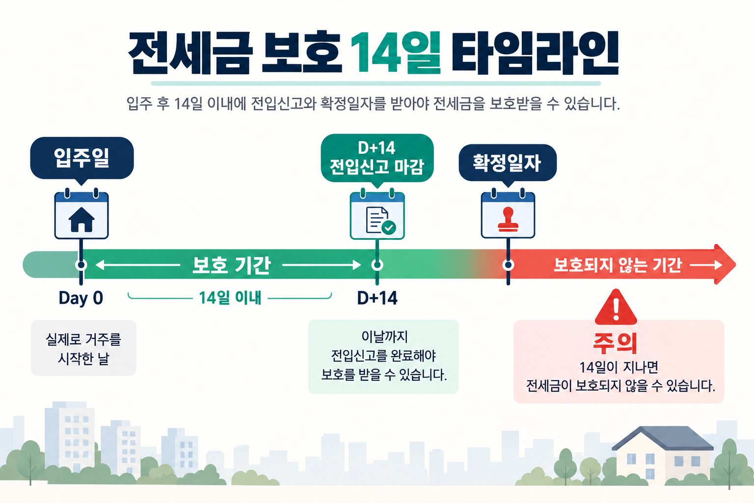 전세금 보호 확정일자 타임라인